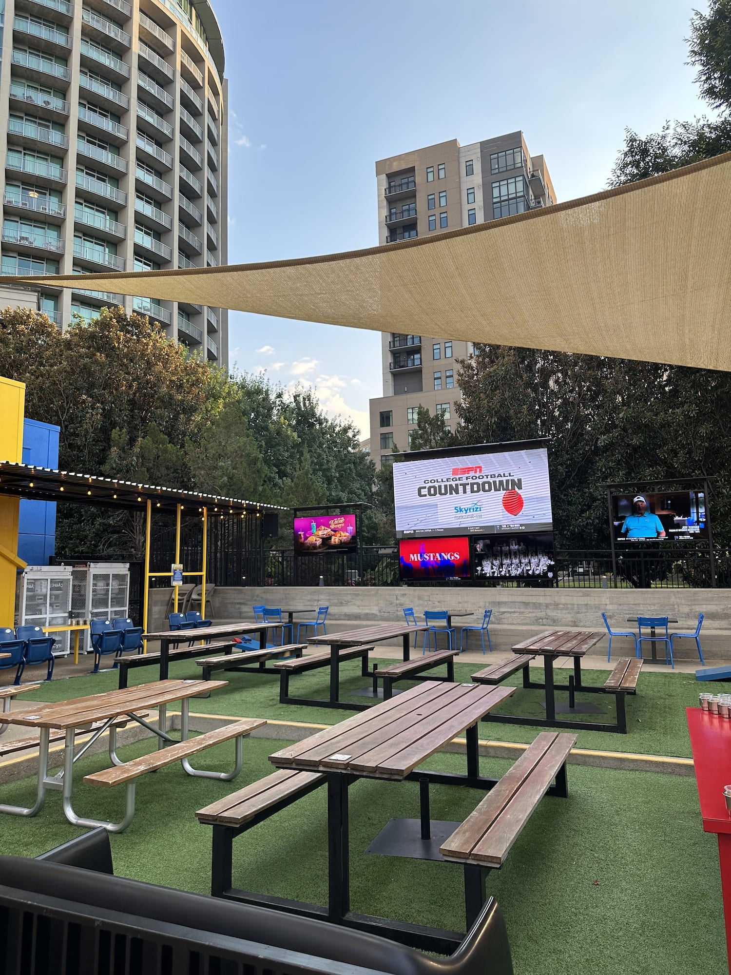 The patio at Happy Does