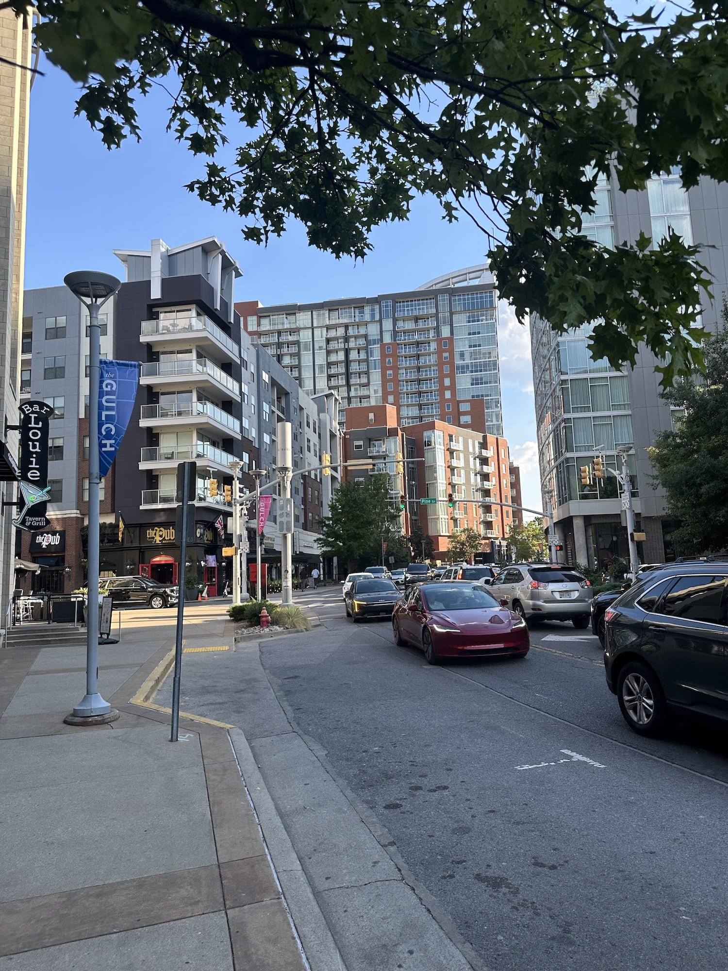 A busy intersection in Nashville