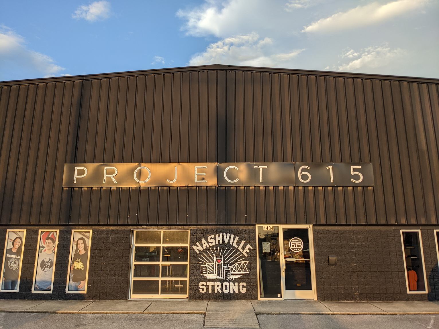 "Nashville Strong" sign at Project 615