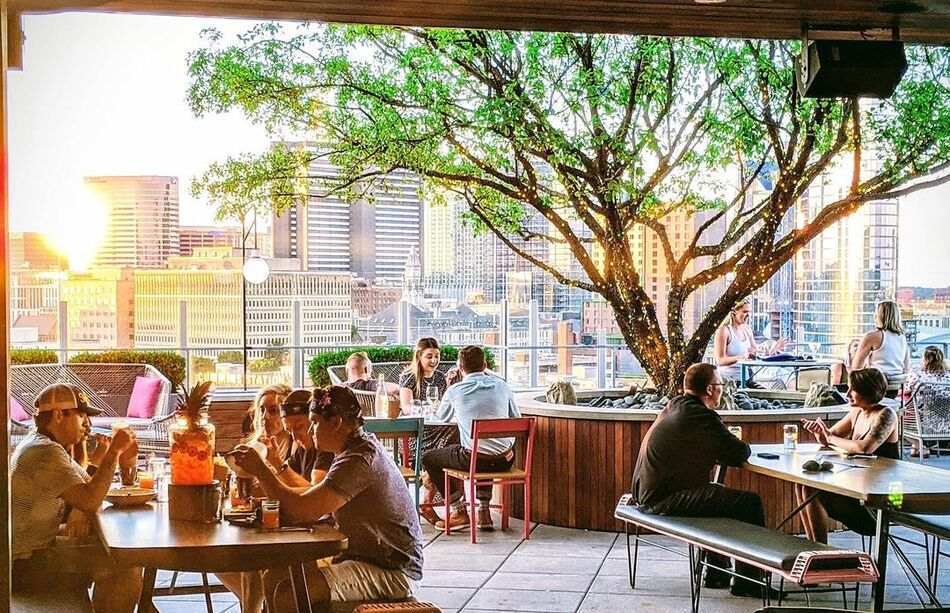 L.A. Jackson in the Gulch rooftop patio
