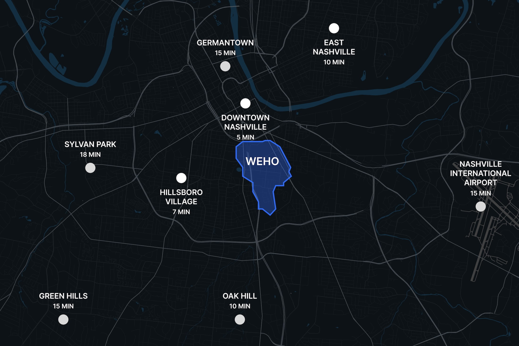 A map of Wedgewood-Houston in Nashville and nearby neighborhoods