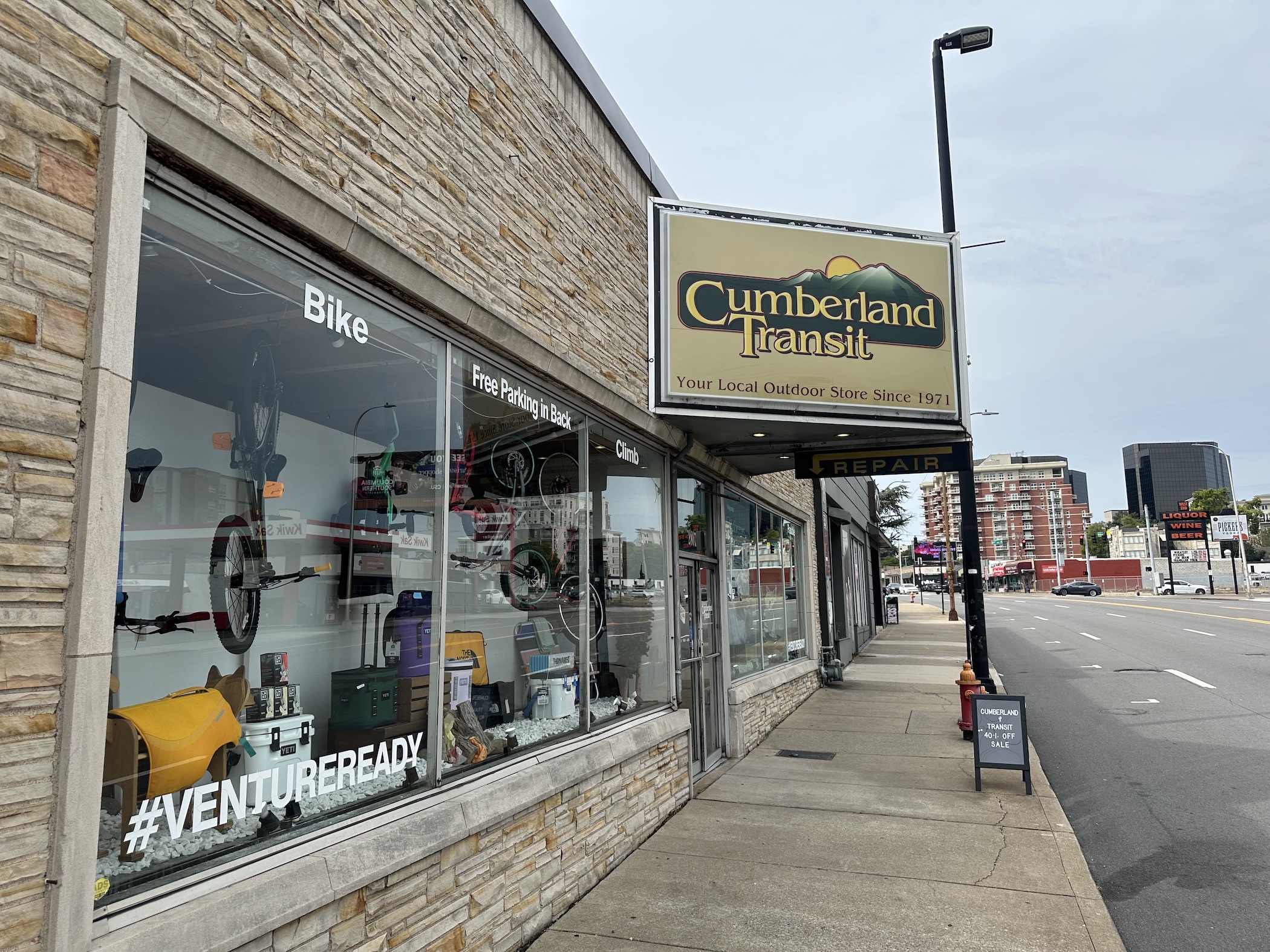 Outside Cumberland Transit on West End