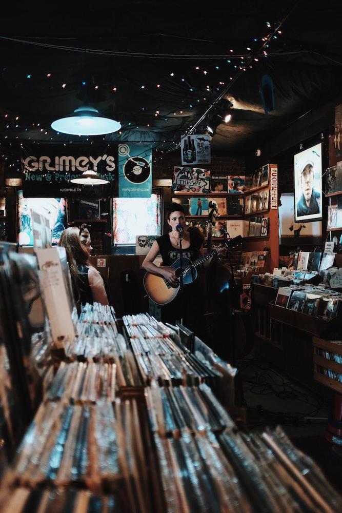 Singer at Grimeys in Nashville