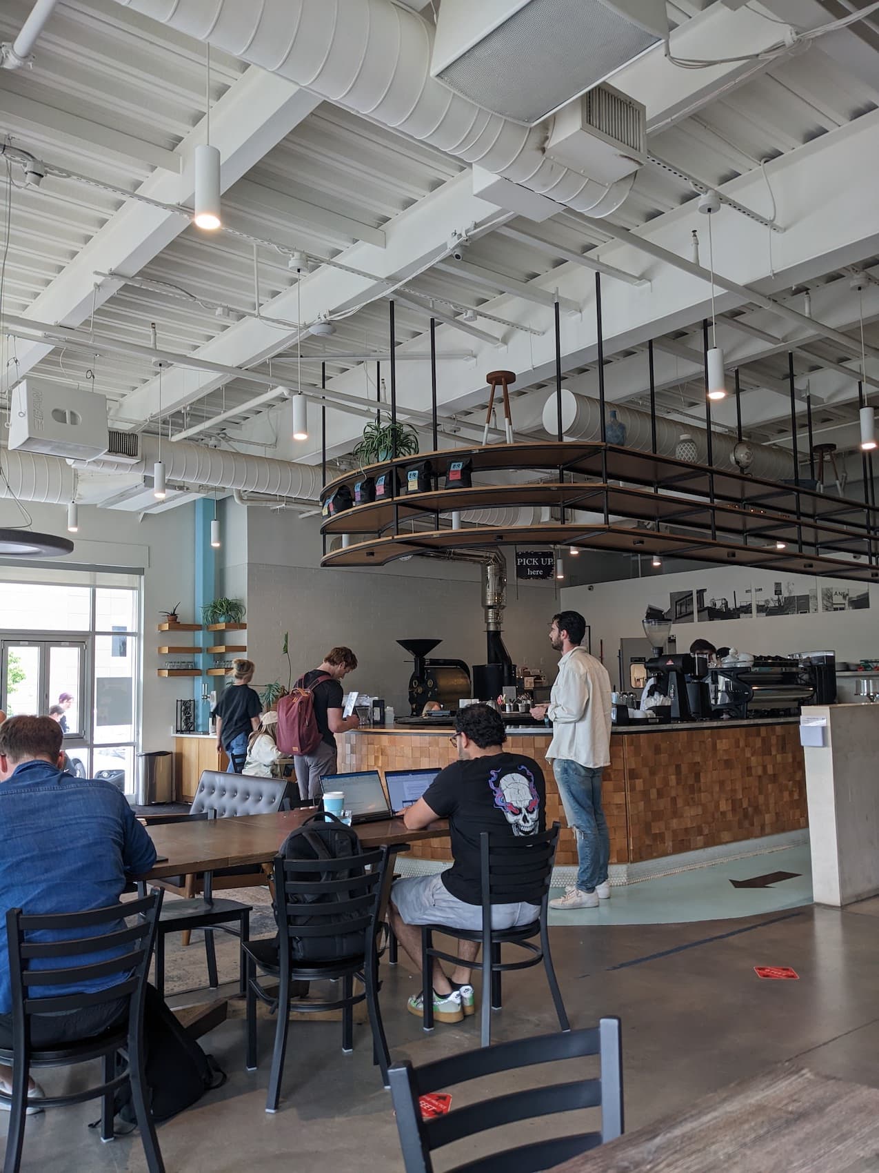 The barista counter at a coffee shop