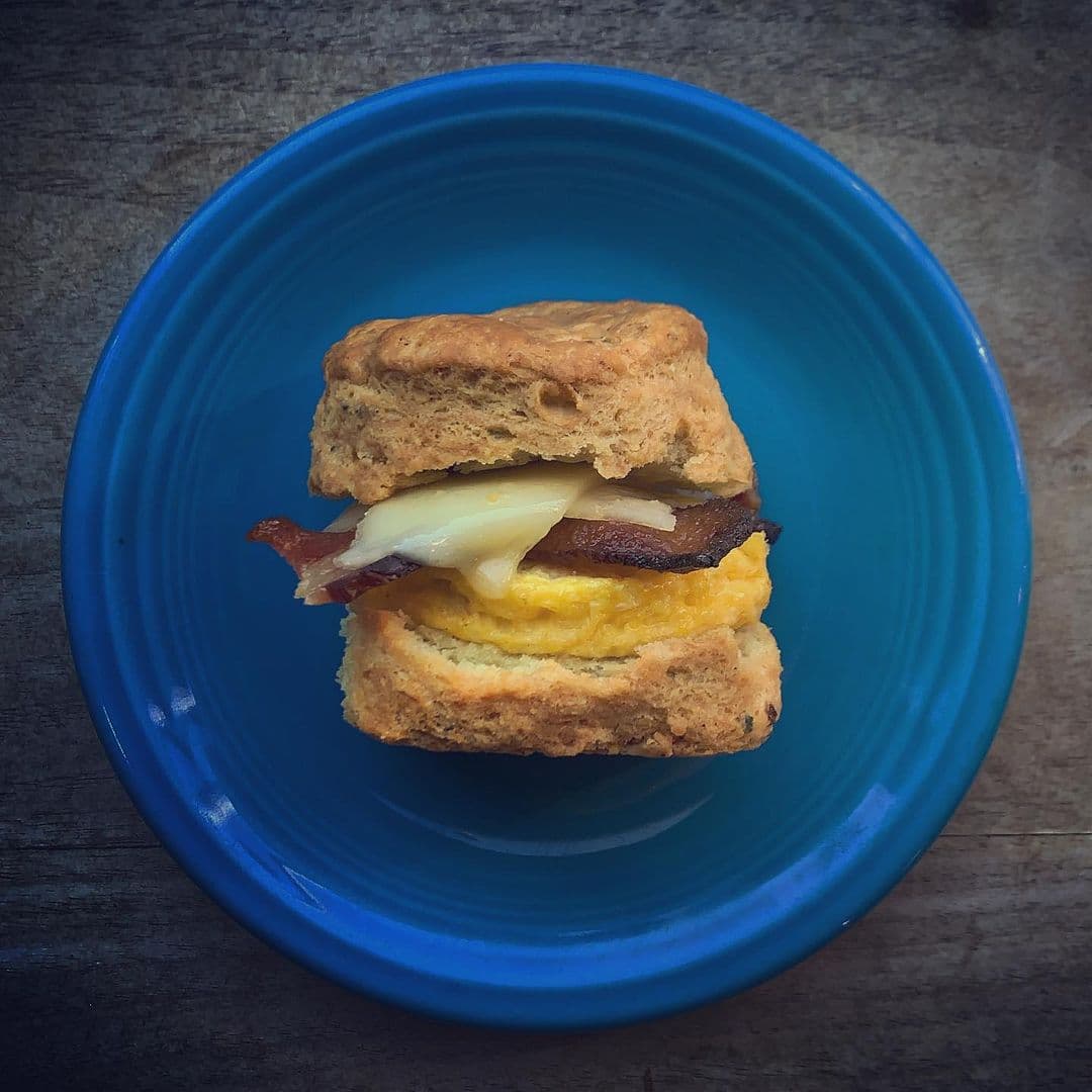 An egg biscuit from 8th and Roast