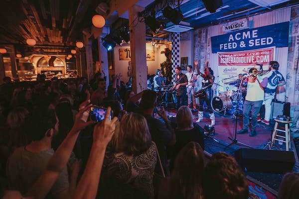 Band playing on lower level of Acme Feed & Seed