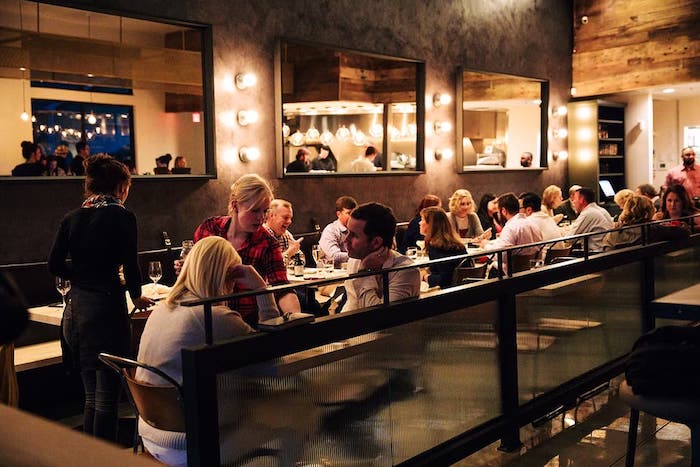 Diners at Answer Restaurant