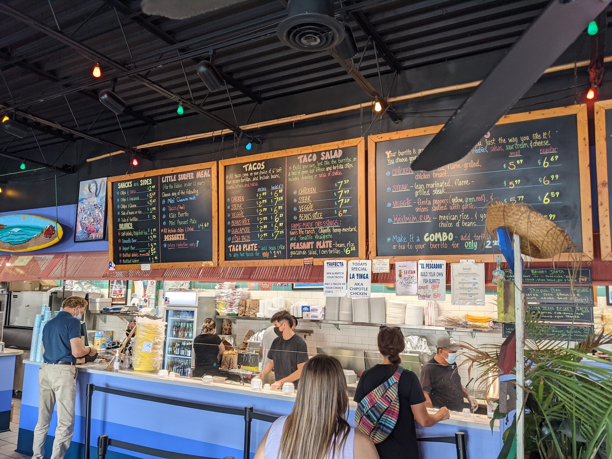 Inside Baja Burrito in Nashville