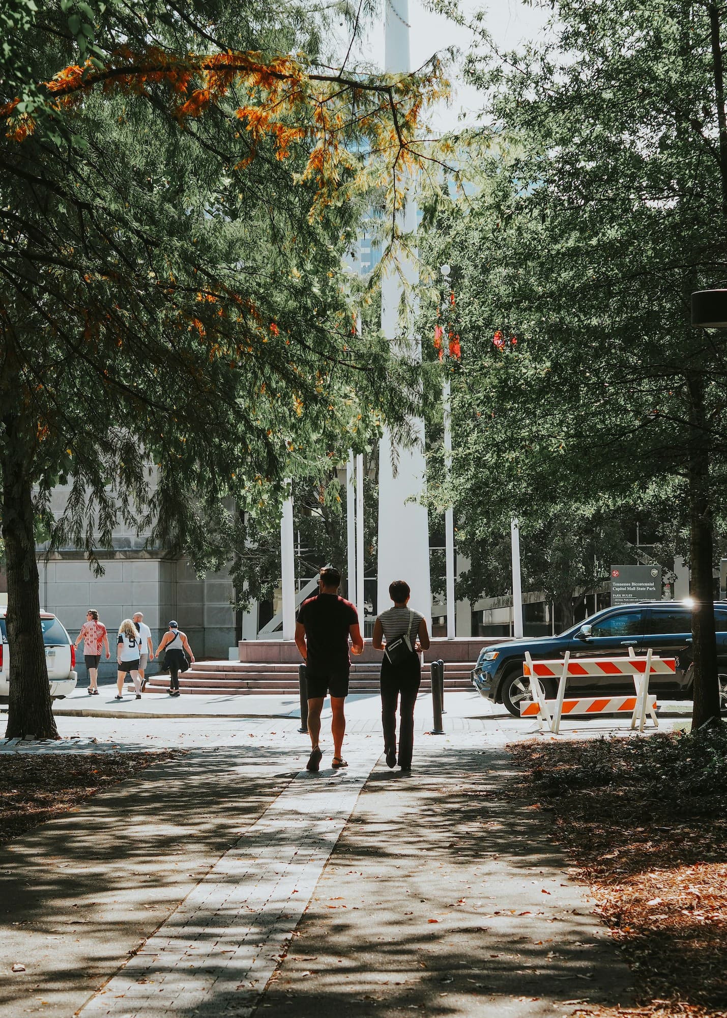 People walking at Bicentennial Park