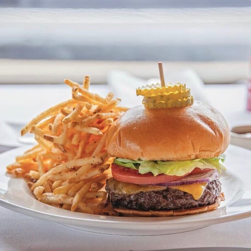 A classic hamburger