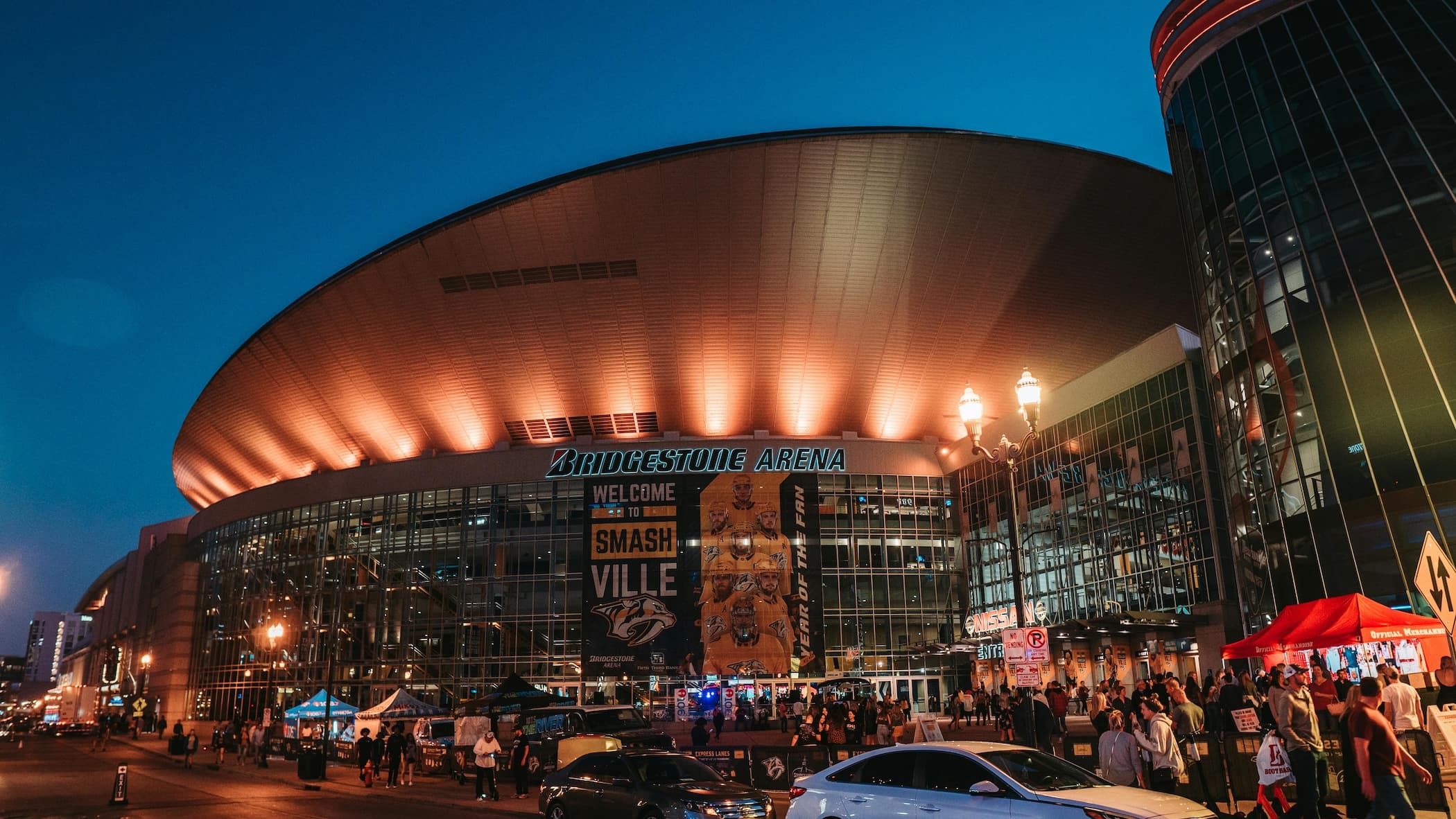 Outside Bridgestone Arena