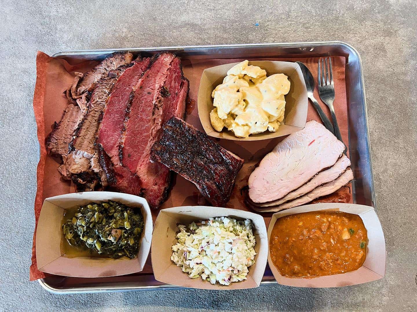 Tray of barbecue