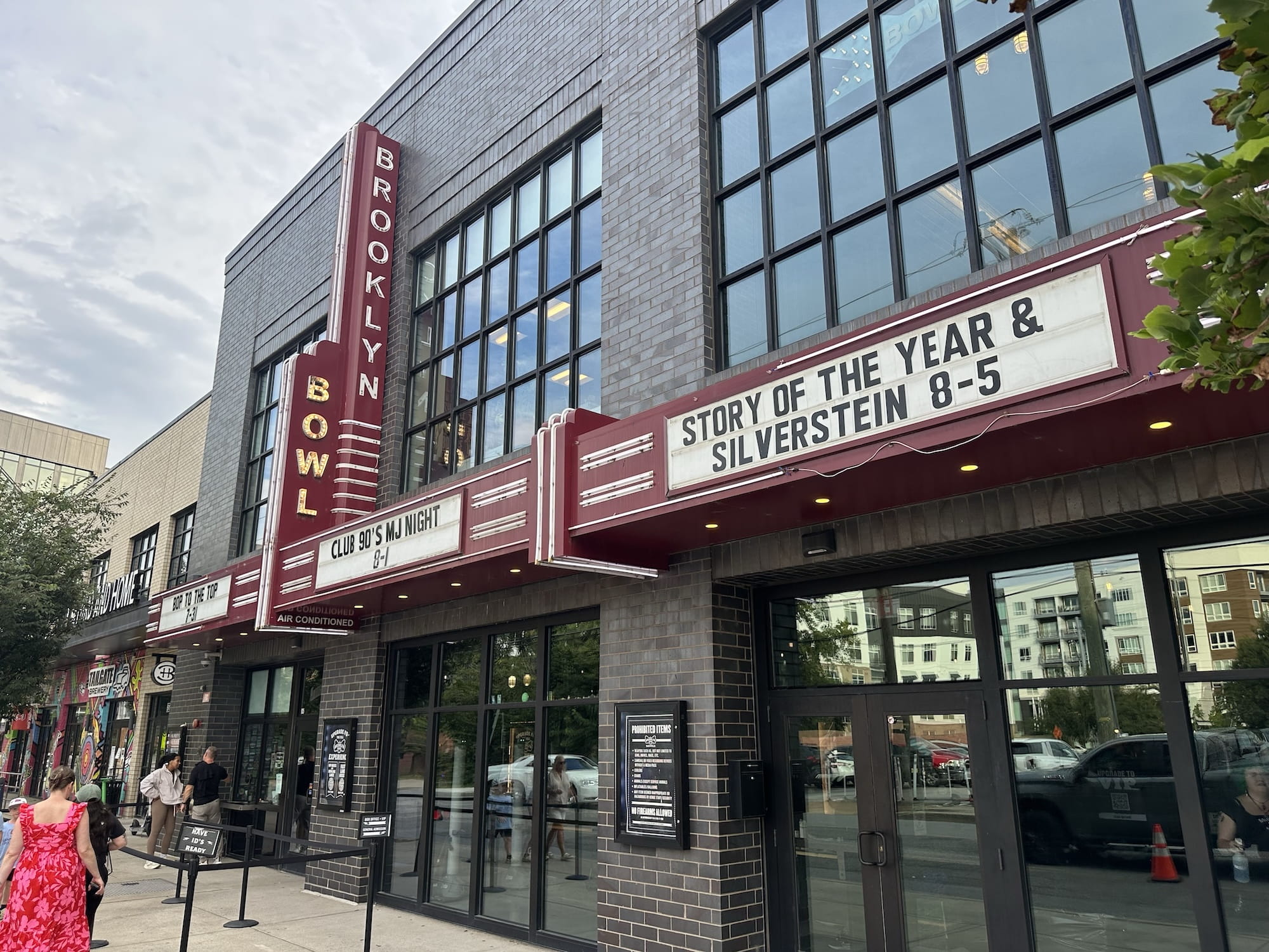 Outside Brooklyn Bowl in Nashville