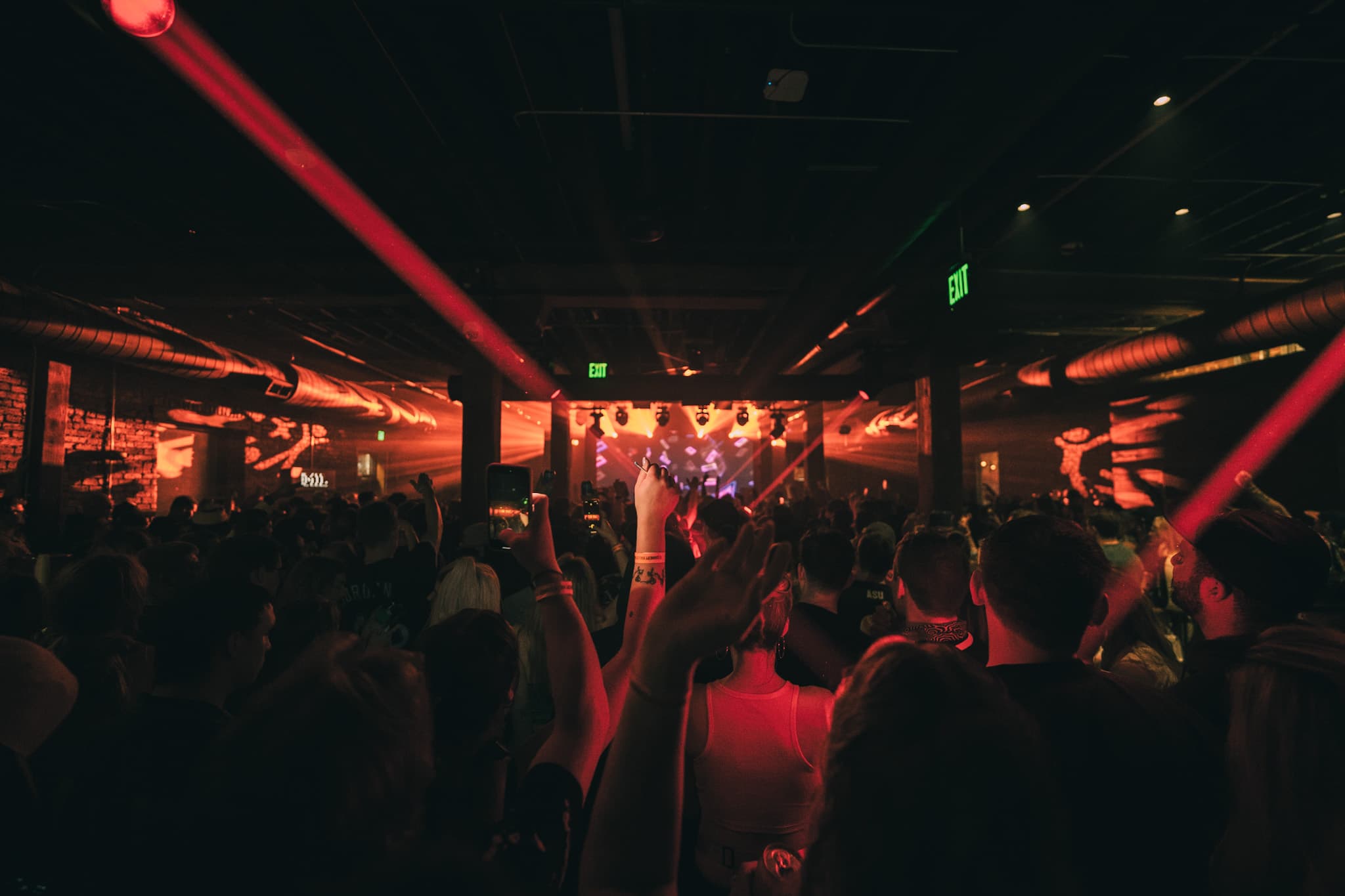 A view from the back of Cannery Hall during a concert