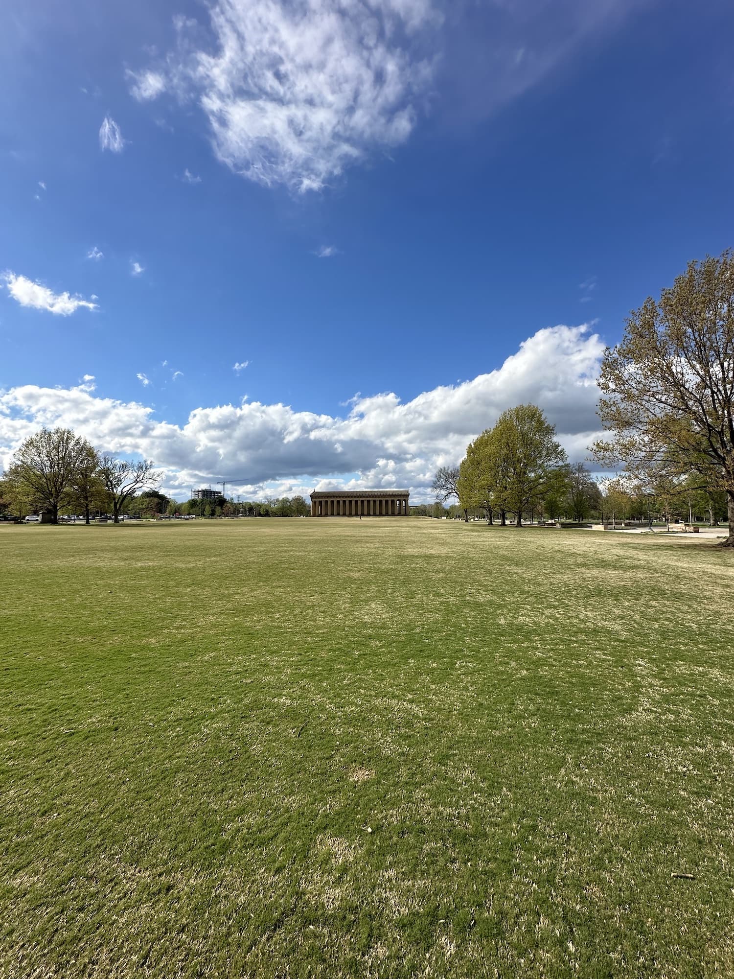 The front lawn at Centennial Park
