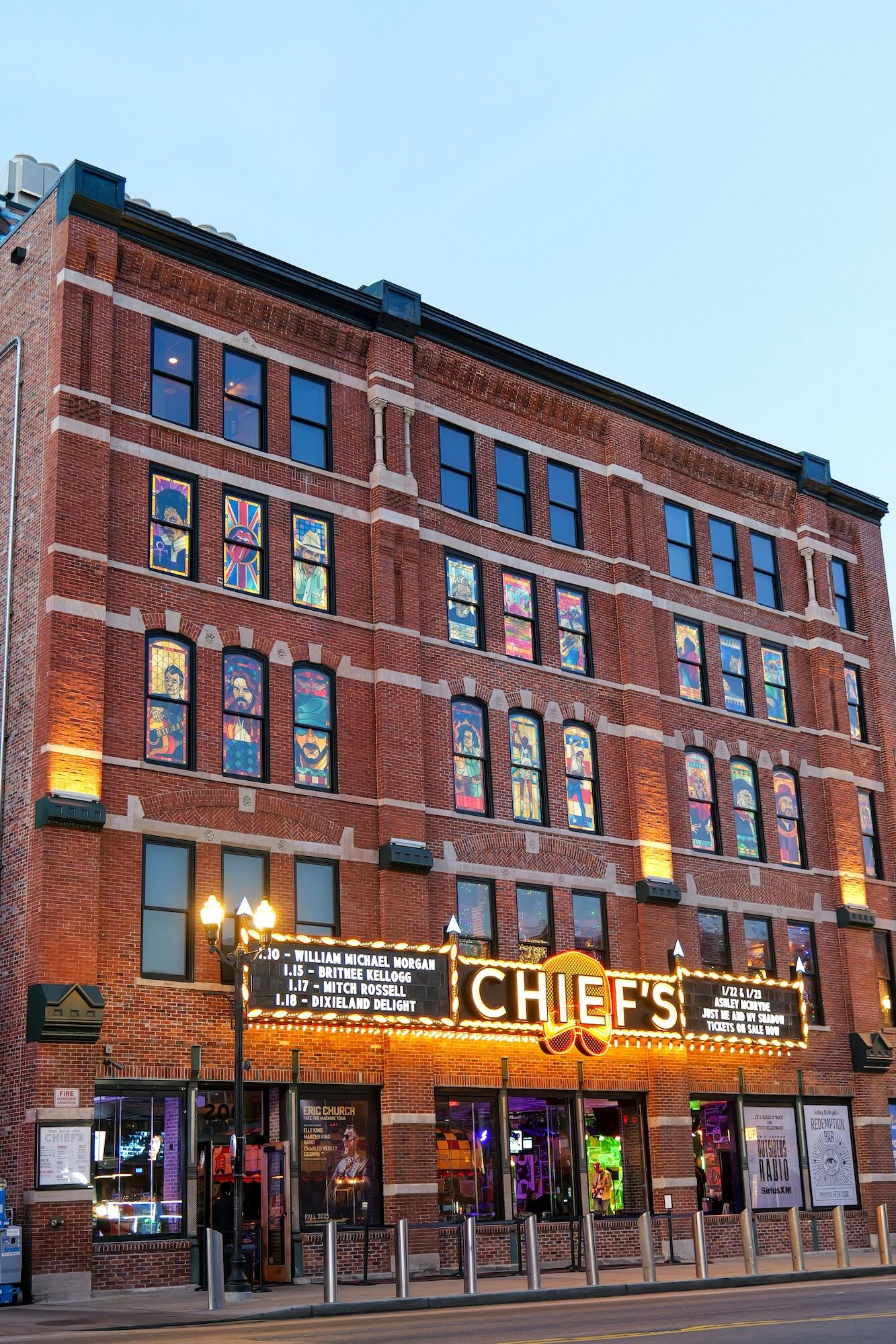 Outside Chiefs on Broadway