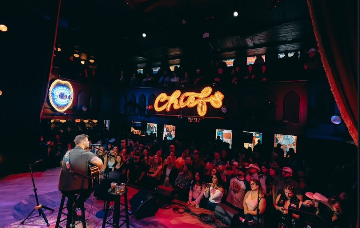 Neon Steeple inside Chiefs