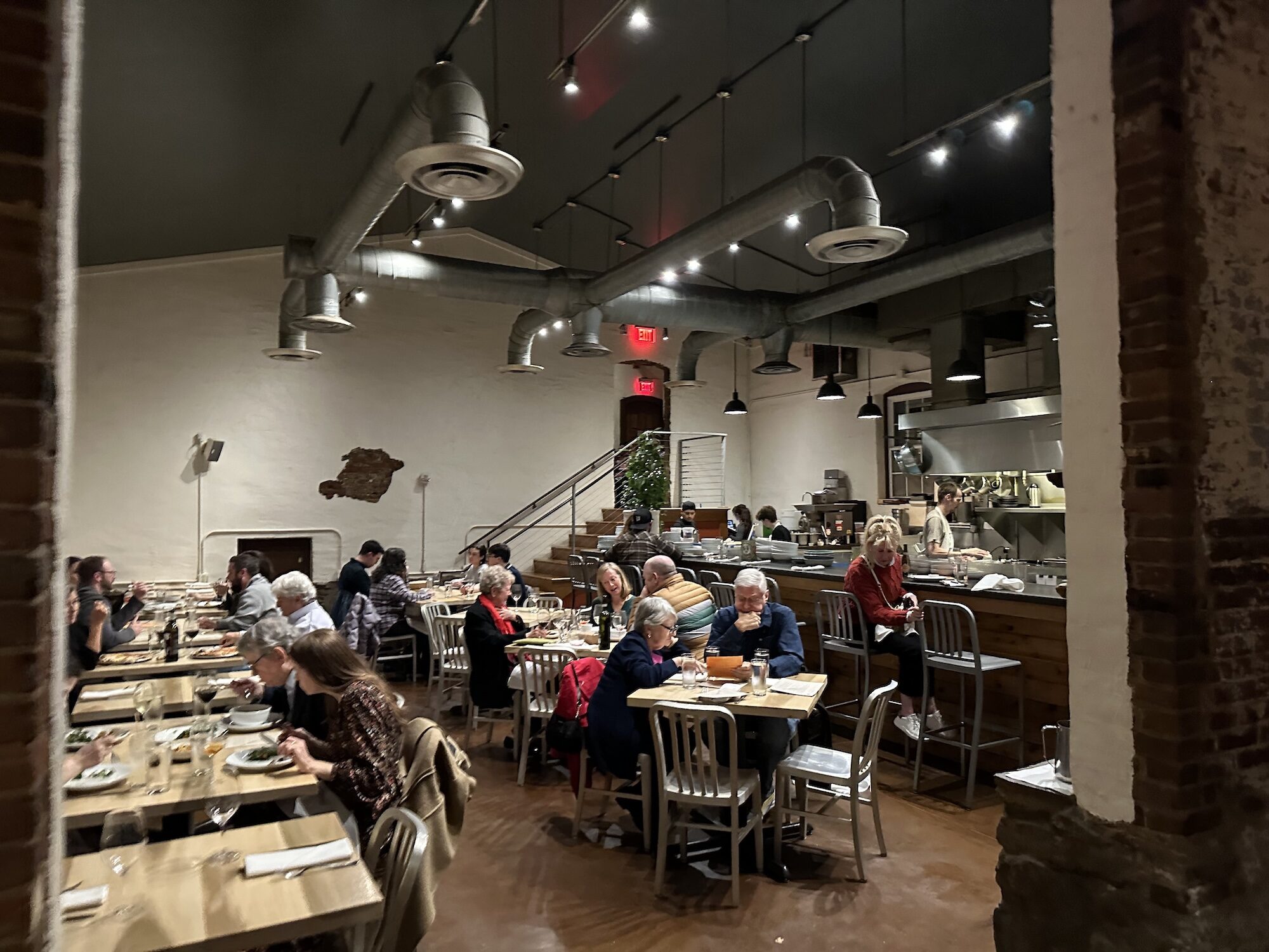 People eating inside City House