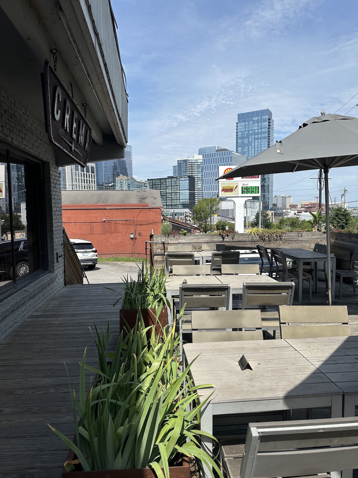 Crema's downtown patio