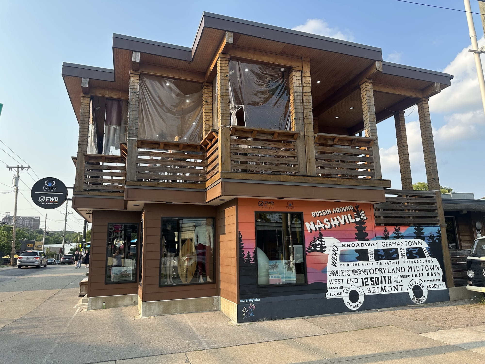 The exterior of Embers Ski Lodge in 12 South