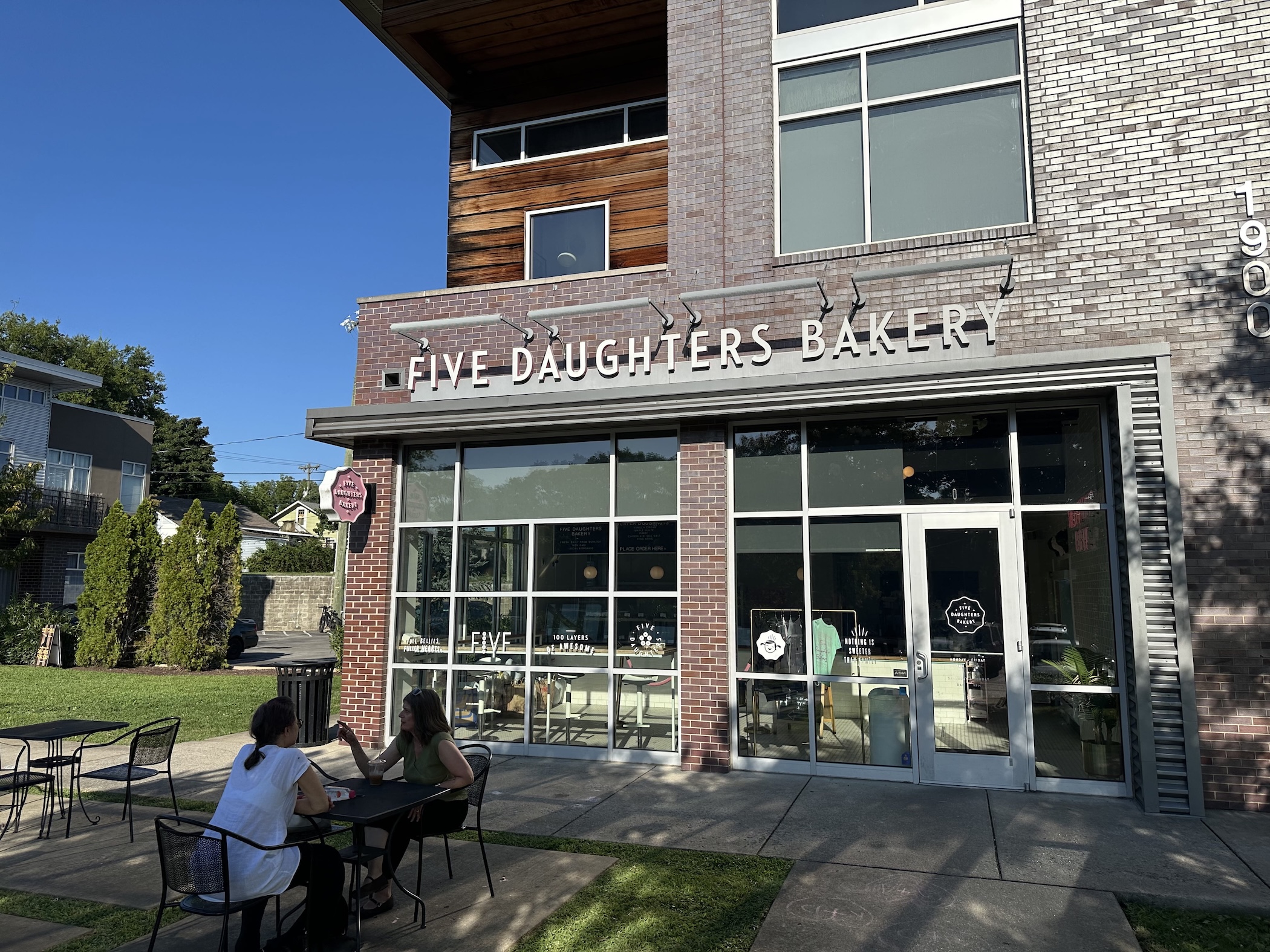 The patio at Five Daughters East