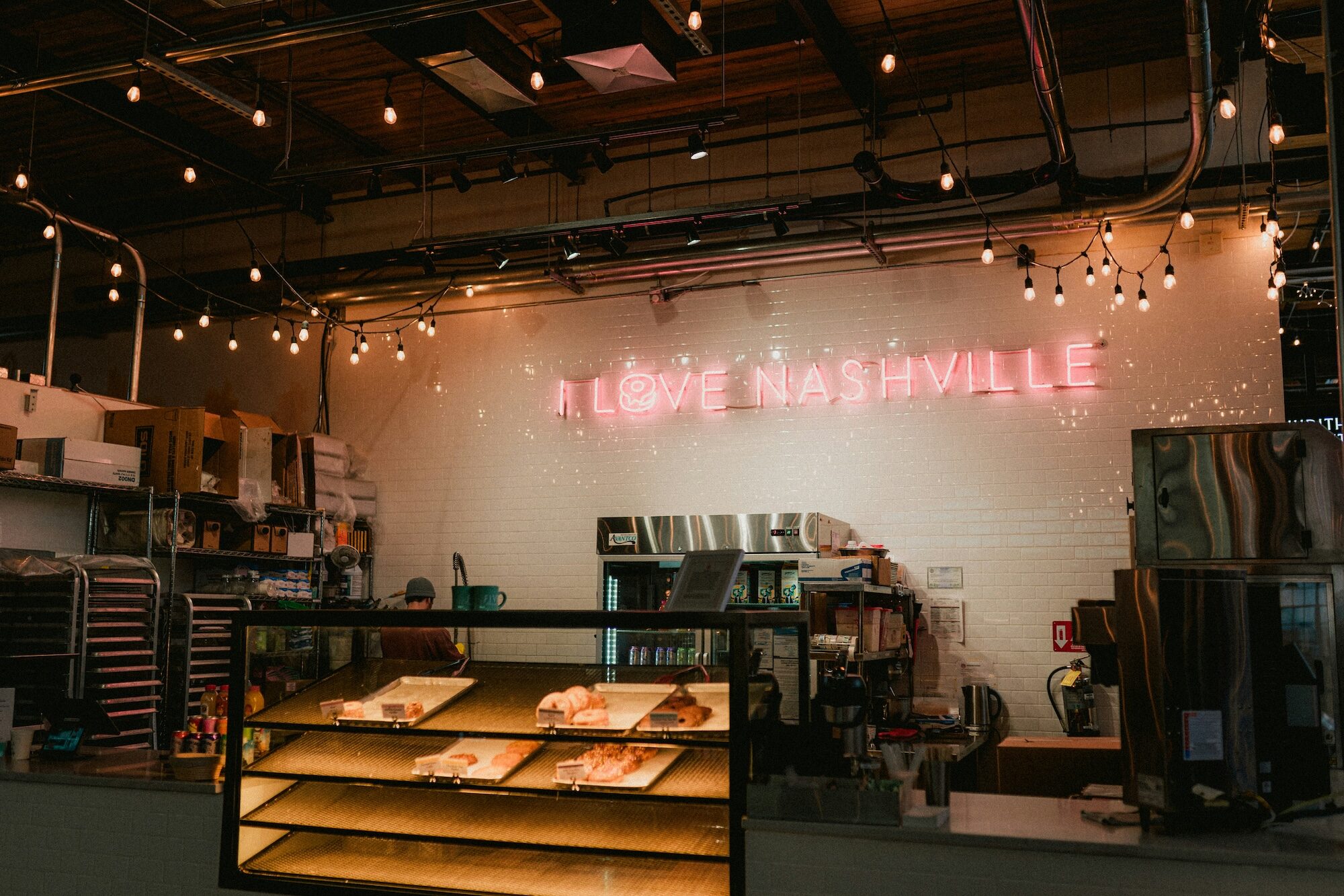 Dark photo of Five Daughters Bakery at L&L Market