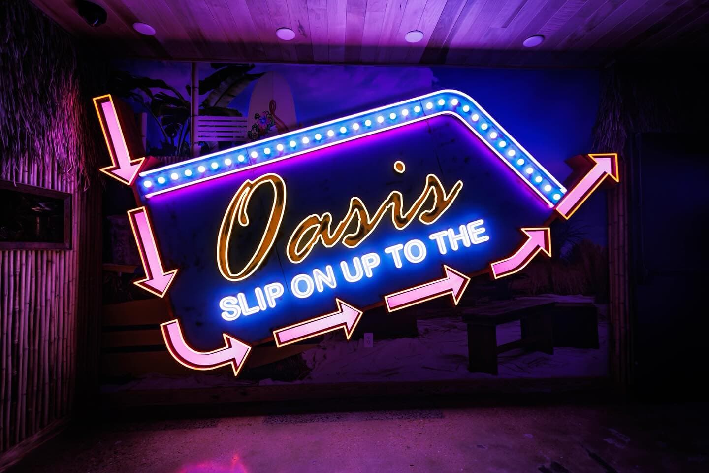 Up to the Oasis sign