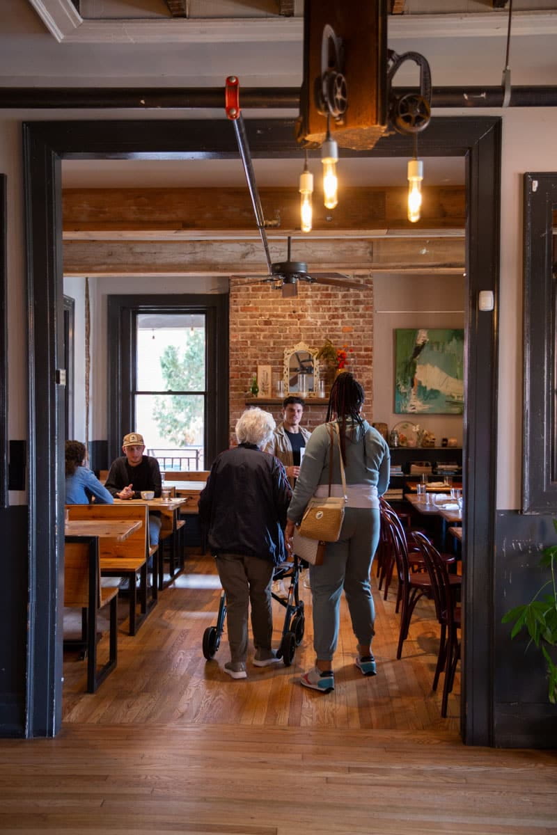 People inside a coffee shop in Franklin, Tennessee