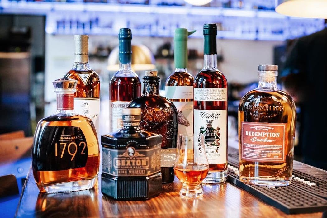 A big whiskey collection
