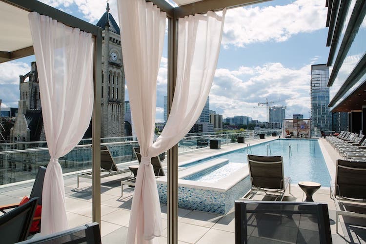 The pool at the Grand Hyatt in Nashville