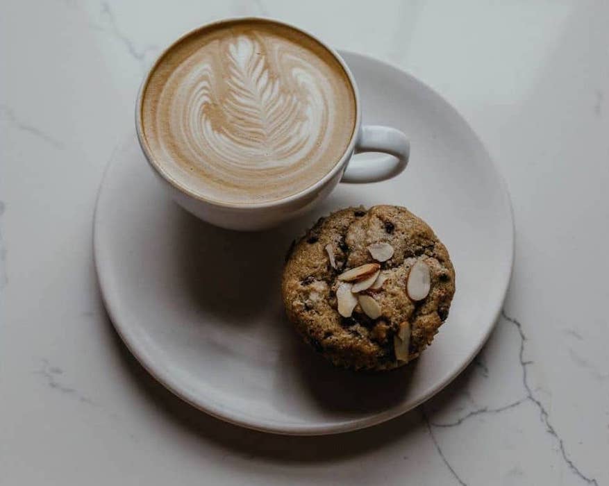 A coffee and a muffin