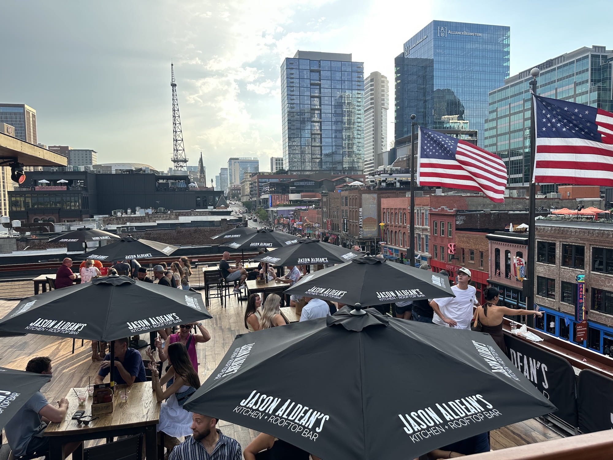 Jason Aldean's rooftop in Nashville