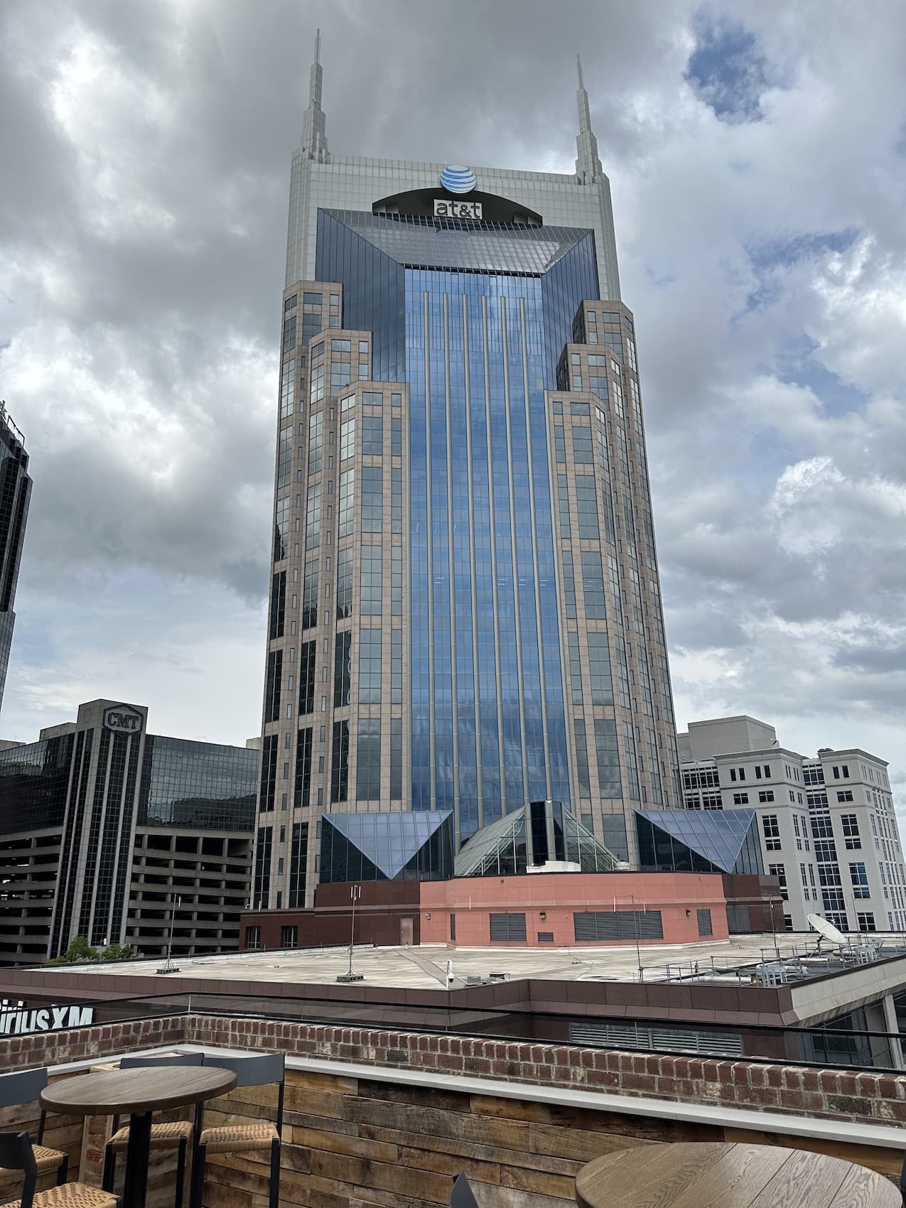 The Batman Building from a rooftop