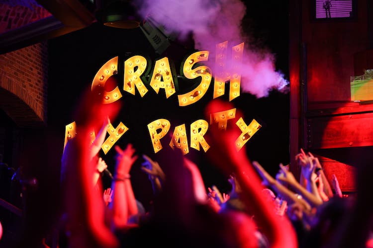 Crash My Party sign