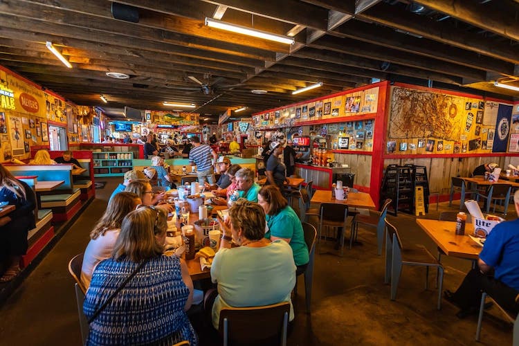 Inside tables at Martin's West End