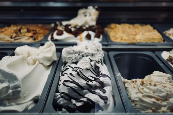 Assortment of ice cream