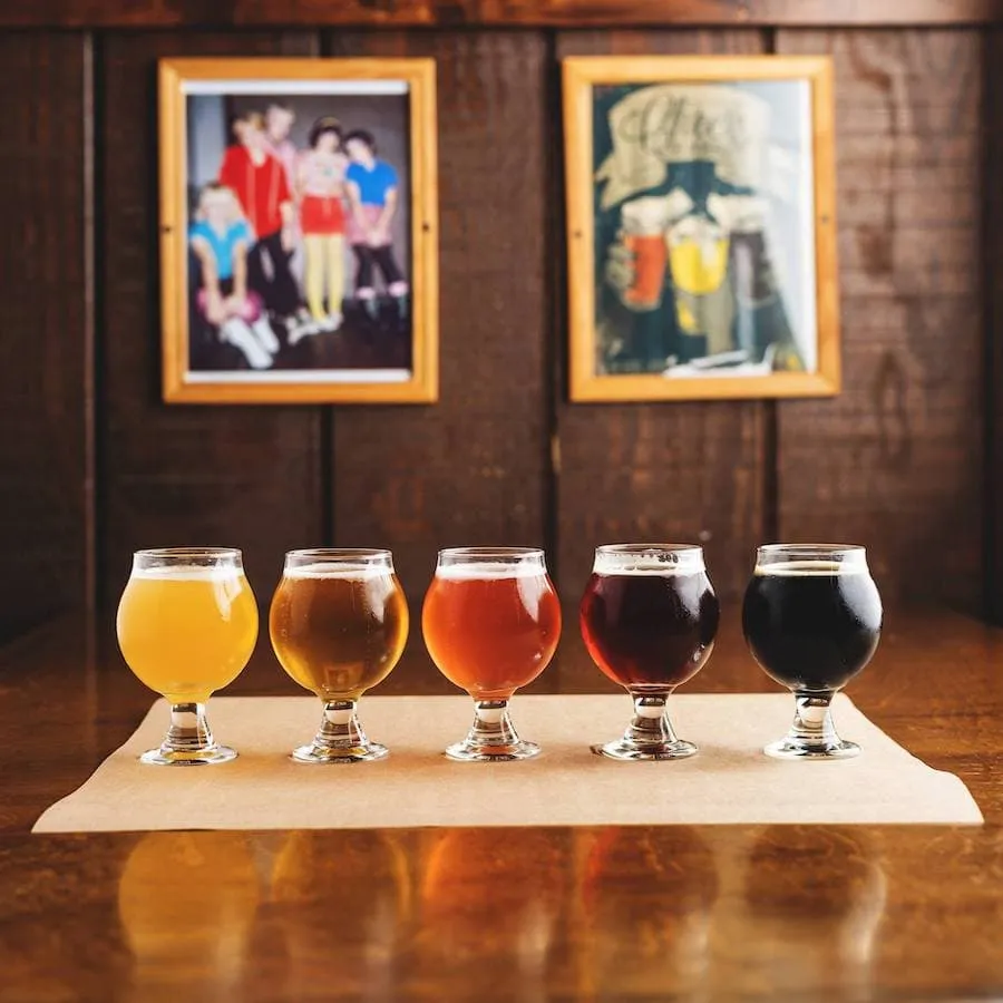 A beer flight
