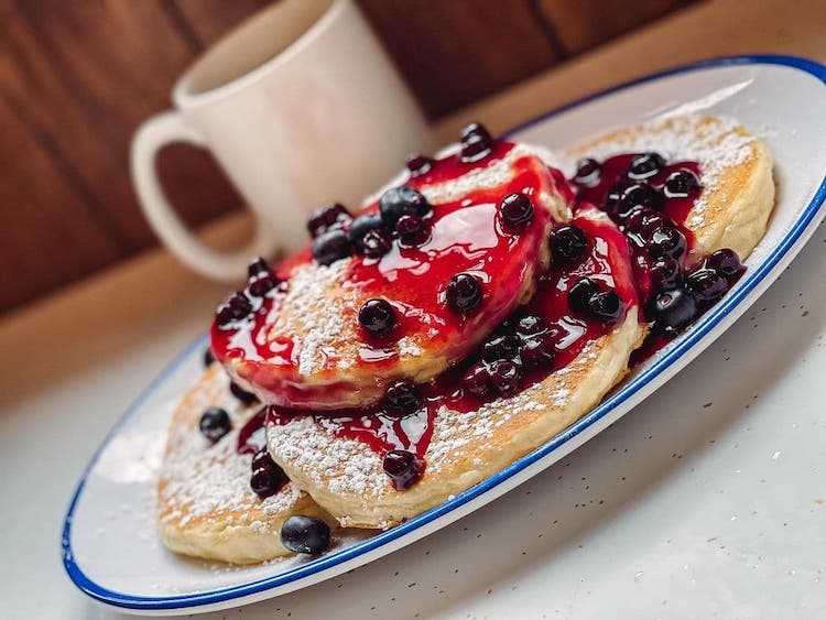 Blueberry pancakes at Pancake Pantry