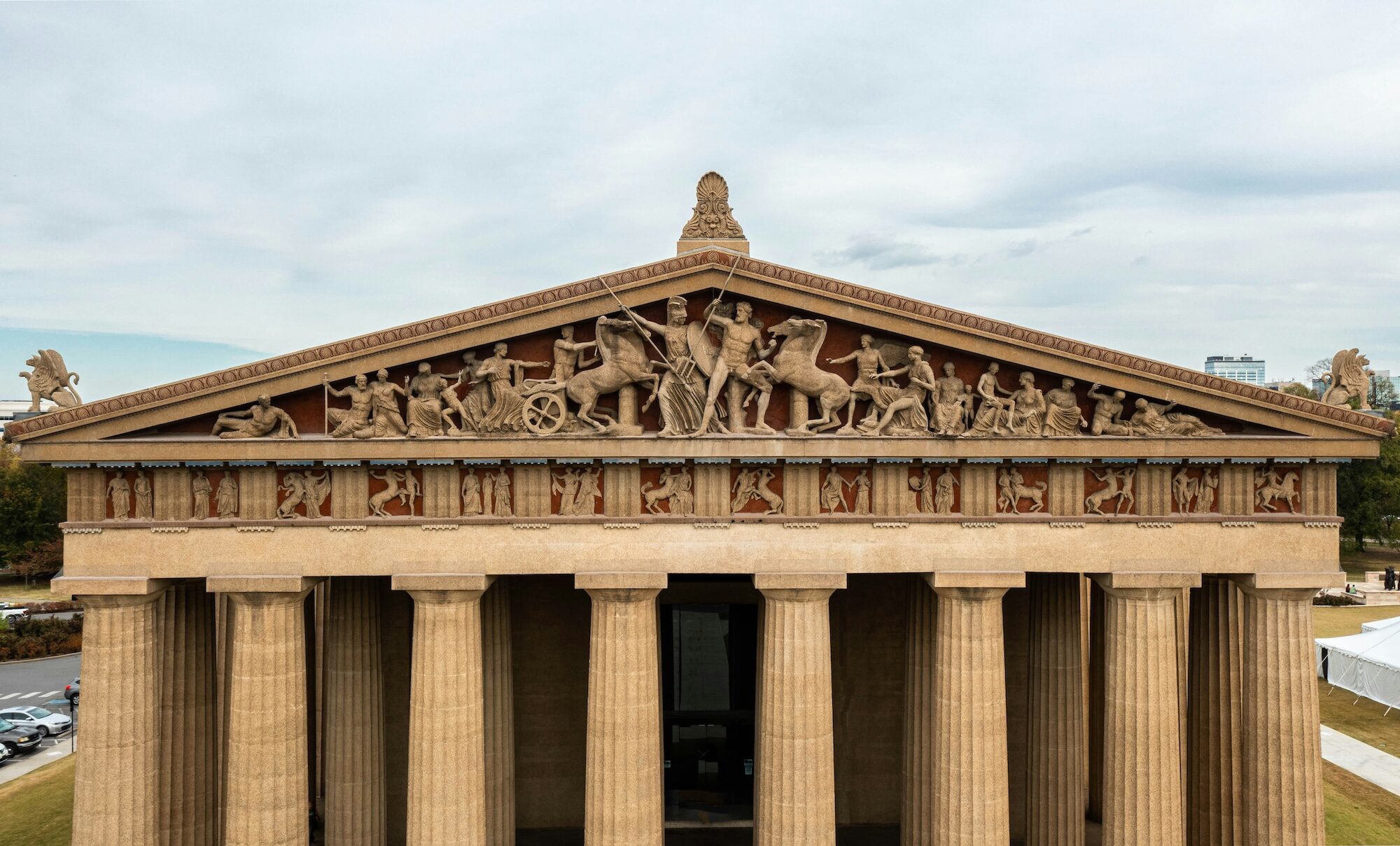 Intricate design of the Parthenon