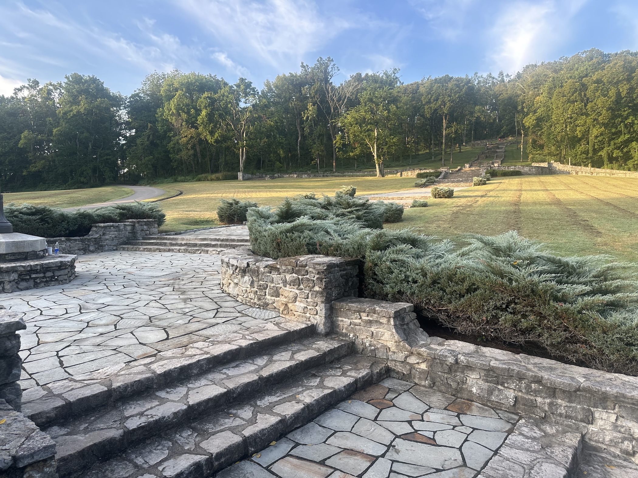 View of the steps from the bottom