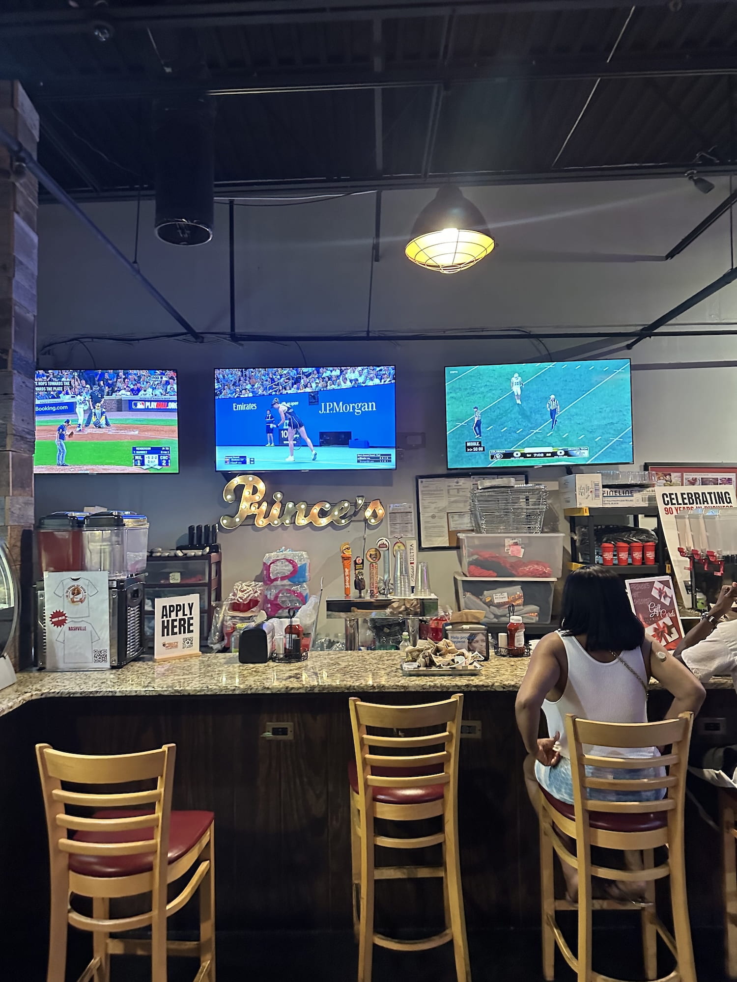 The bar at Prince's Hot Chicken