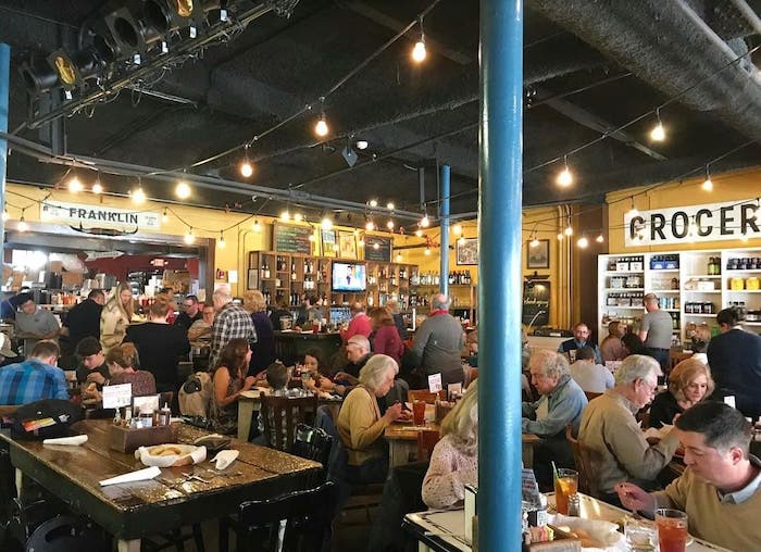Inside Puckett's in downtown Franklin