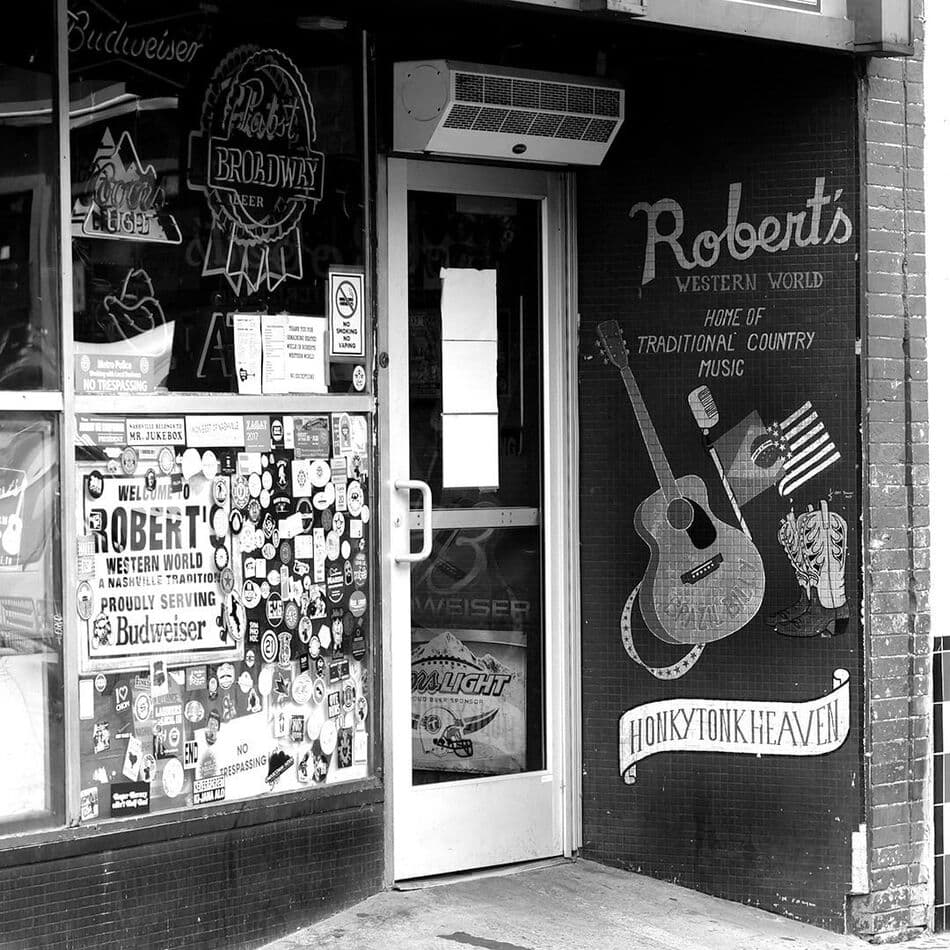 The entryway at Robert's Western World