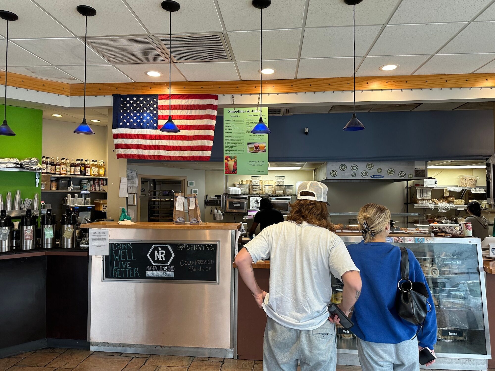 The ordering counter at Star Bagel