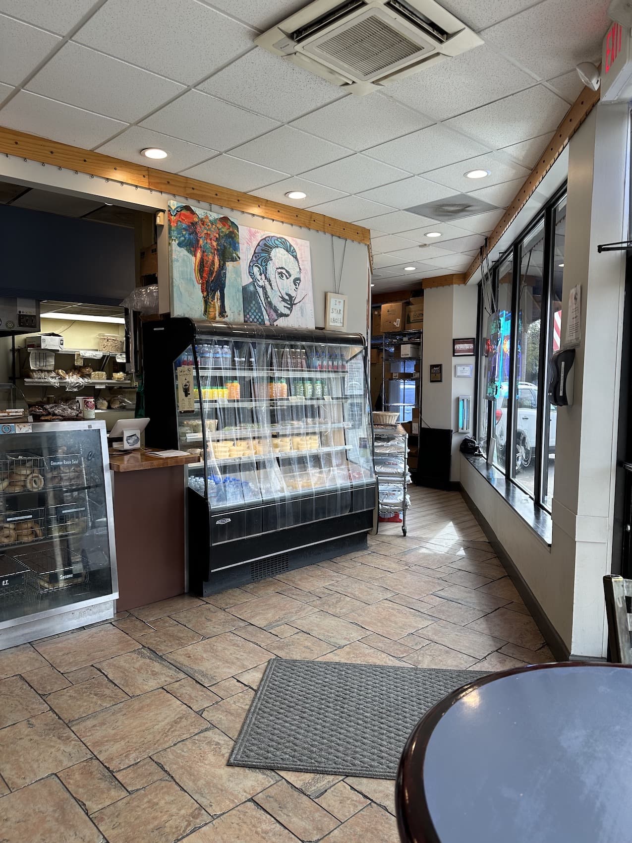 The refrigerated section at Star Bagel