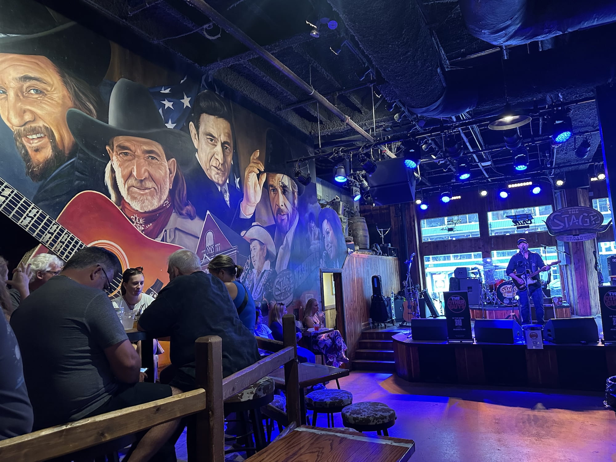 Highway Men mural inside The Stage