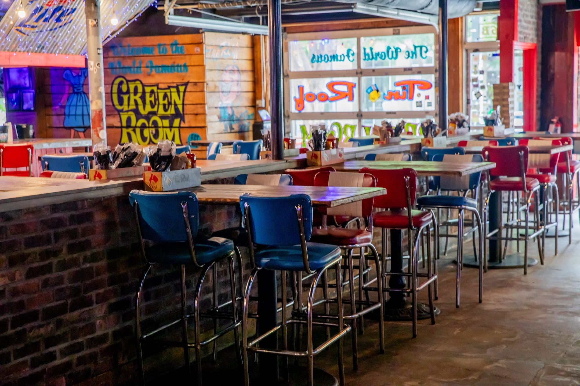 Tables inside Tin Roof