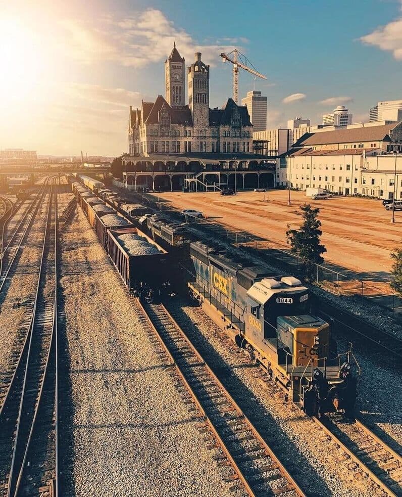 Union Station and train tracks
