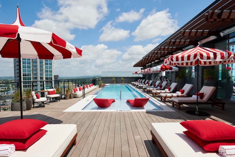 Virgin Pool Club on a sunny day
