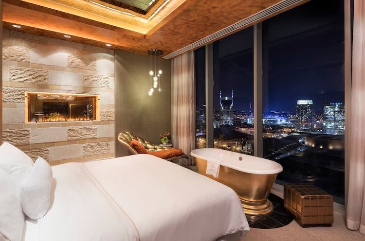 A hotel room with a view in Nashville